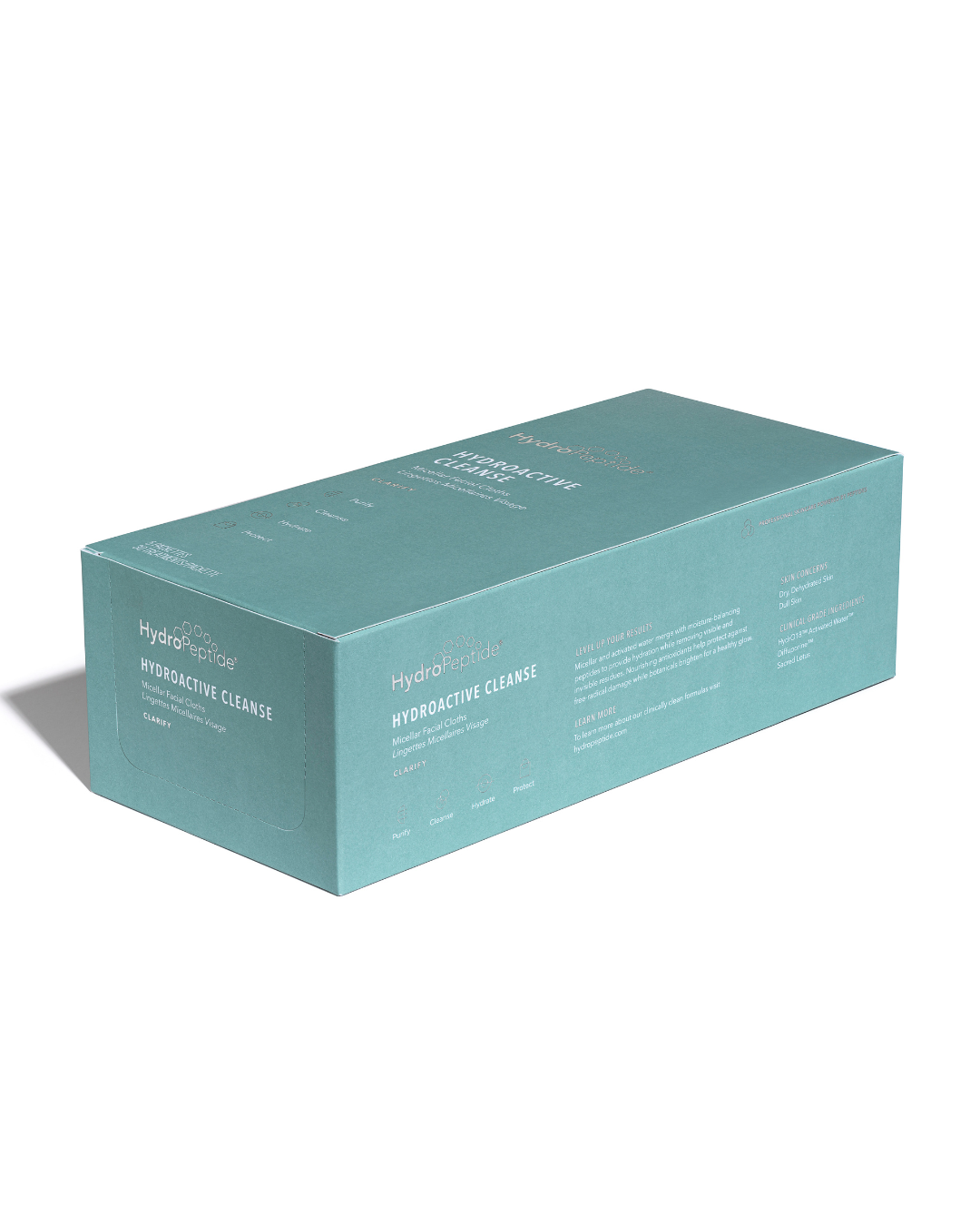 HYDROPEPTIDE HYDROACTIV CLEANSE 
Pleťové čistiace a výživné anti age obrúsky s kolagénom a Hydro 18 pre výživu, ochranu a čistenie pleti.