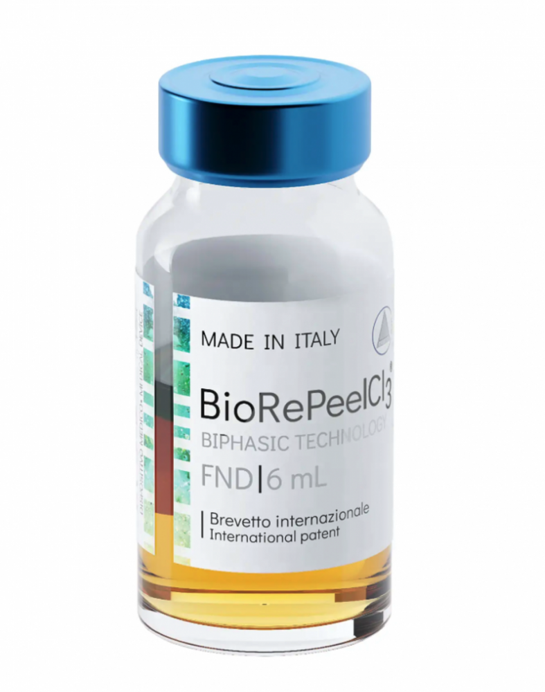 BioRePeelCl3 Face<br>Dvojfázový revolučný peeling TCA 35% a biorevitalizácia v jednom ošetrení<br>5 ampúl, 15 ošetrení