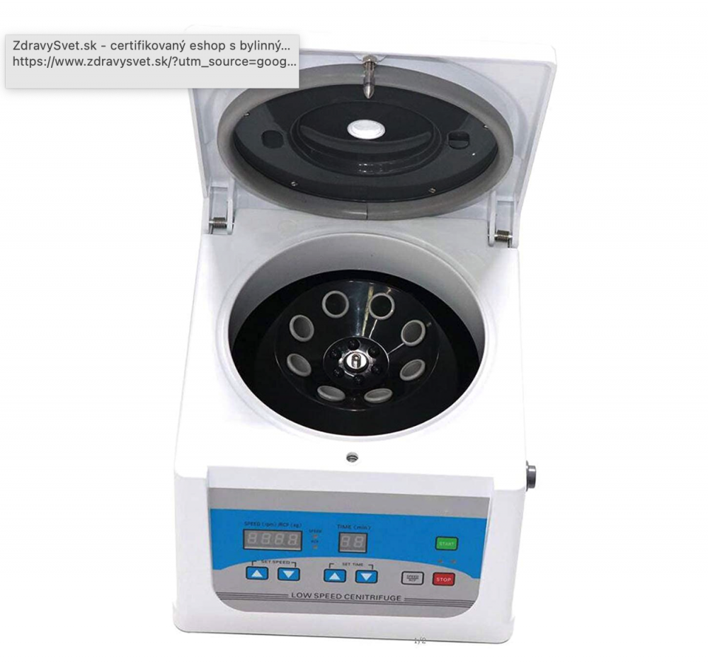 CENTRIFÚGA PRP<br>Centrifuga na získanie krvnej plazmy PRGF