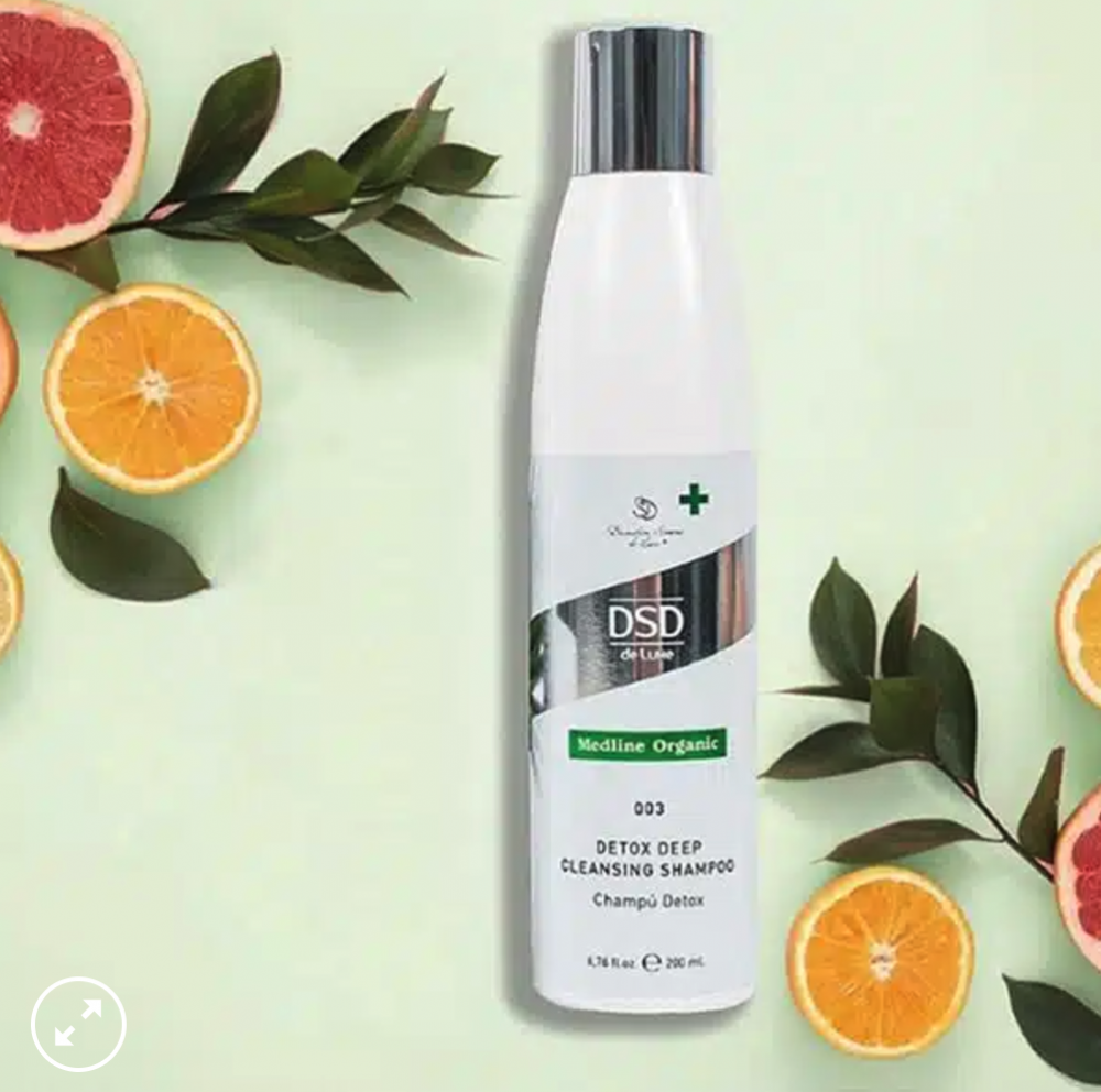 DSD SIMONE DE LUXE DETOX DEEP CLEANSING SHAMPOO 
003 Prírodný šampón na detox a hĺbkové čistenie vlasov bez sulfátov