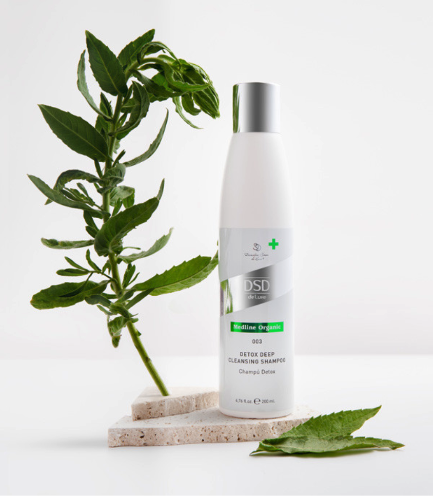 DSD SIMONE DE LUXE DETOX DEEP CLEANSING SHAMPOO 
003 Prírodný šampón na detox a hĺbkové čistenie vlasov bez sulfátov