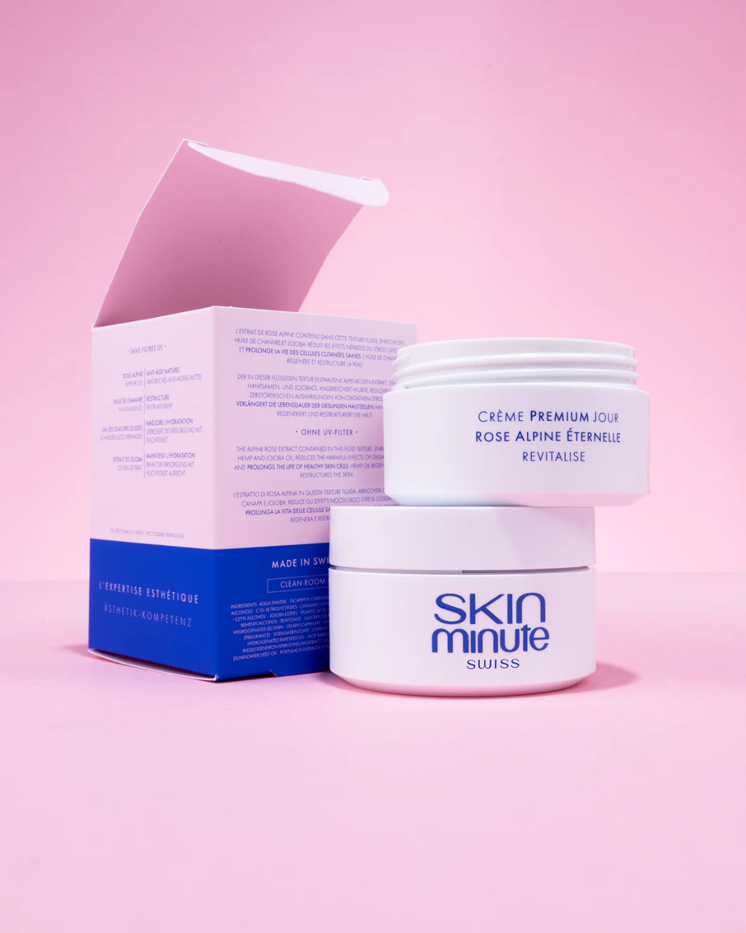 SKIN MINUTE REVITALIZING DAY CREAM ALPINE ROSE OF ETERNAL SNOWS 
Denný hydratačný krém proti starnutiu 50+ s alpskej ruže a s vodou zo švajčiarskeho ľadovca.