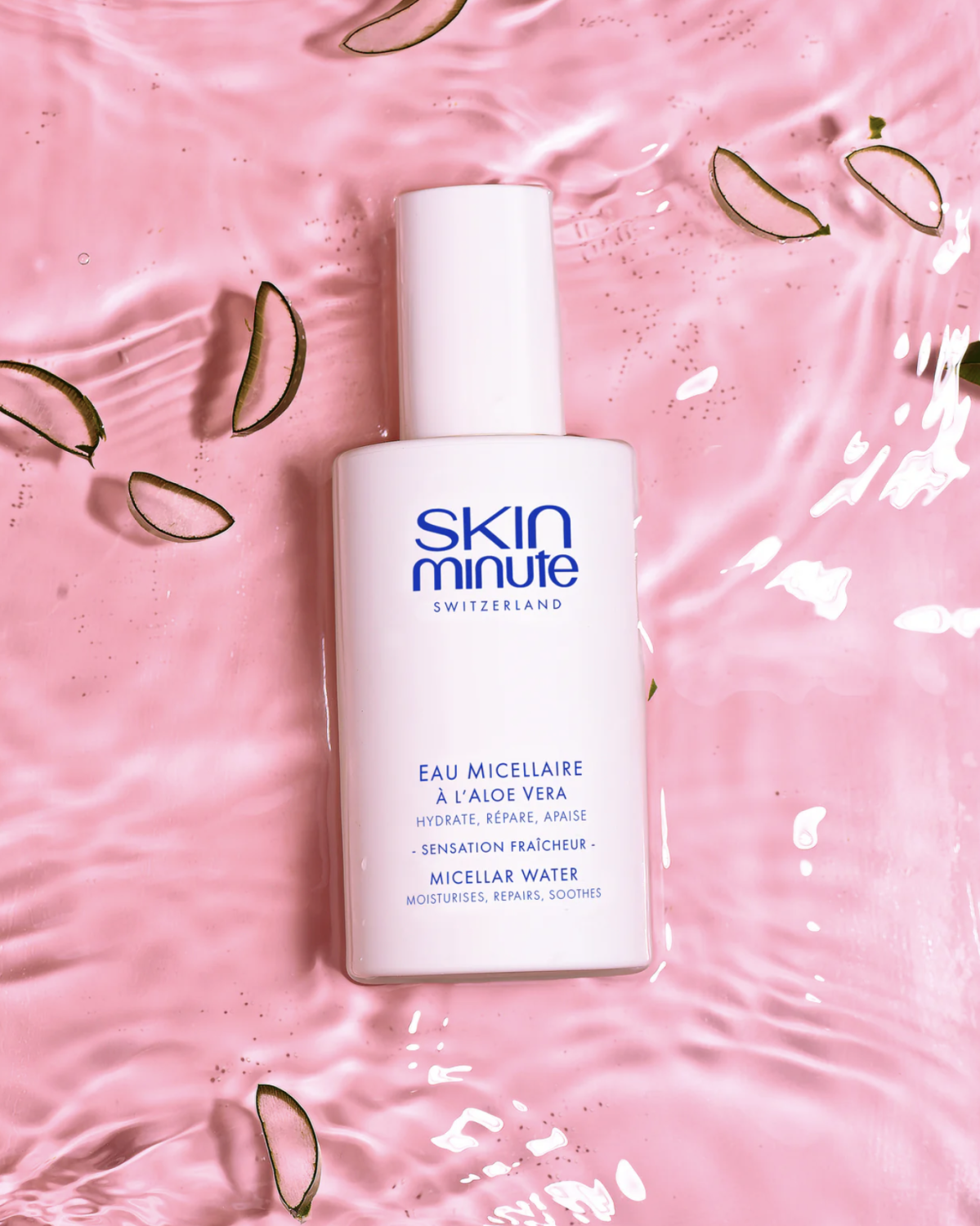 SKIN MINUTE EAU MICELAIRE ALOE VERA 
Micelárna voda s Aloe Vera<br>Čistiaca micelárna voda