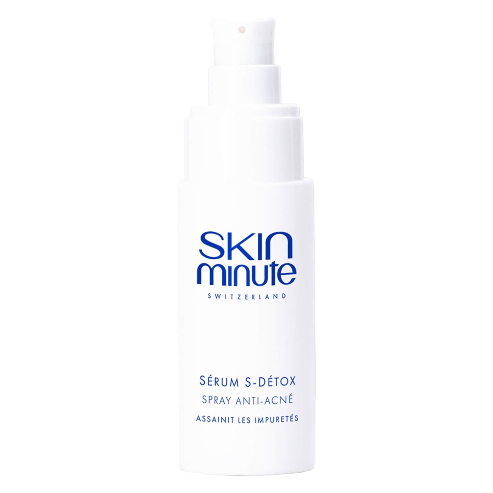 SKIN MINUTE S-DETOX ANTI-ACNE SPRAY SERUM 
Sprej na zmatnenie pleti s mentolom a čiernej bazy<br>Čistiaci a zmatňujúci sprej proti akné