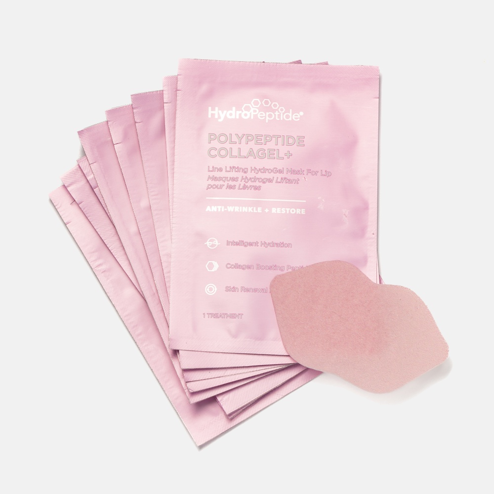 Liftingová hydrogelová maska na pery<br>HydroPeptide PolyPeptide Collagel+ Lip Mask - 8ks