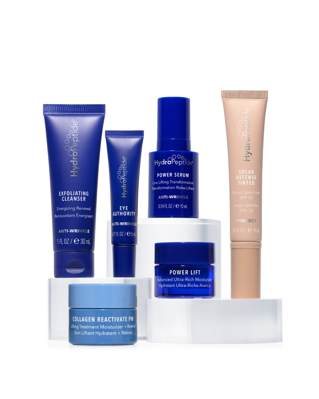 HYDROPEPTIDE AGE REVERSAL REGIMENT 
7 bojovníkov proti starnutiu v travel balení sady Hydropeptide