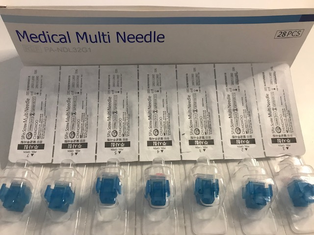 SKIN INJECTOR 2 NEEDLES 5 PIN 
Ihly na mezoterapiu a biorevitalizáciu prístrojom Skin Injector 2<br>5-Pinové