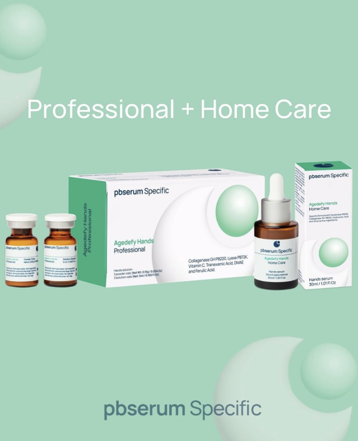 PBSERUM SPECIFIC HANDS HOME CARE 
Ošetrenie na omladenie a spevnenie kože na rukách, na domáce použitie