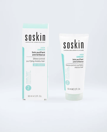 SOSKIN SHINE-CONTROL PURIFYING MOISTURISER PROFESSIONAL 
Ľahký hydratačný krém na redukciu prebytočného mazu a lesku <br> 250 ml.