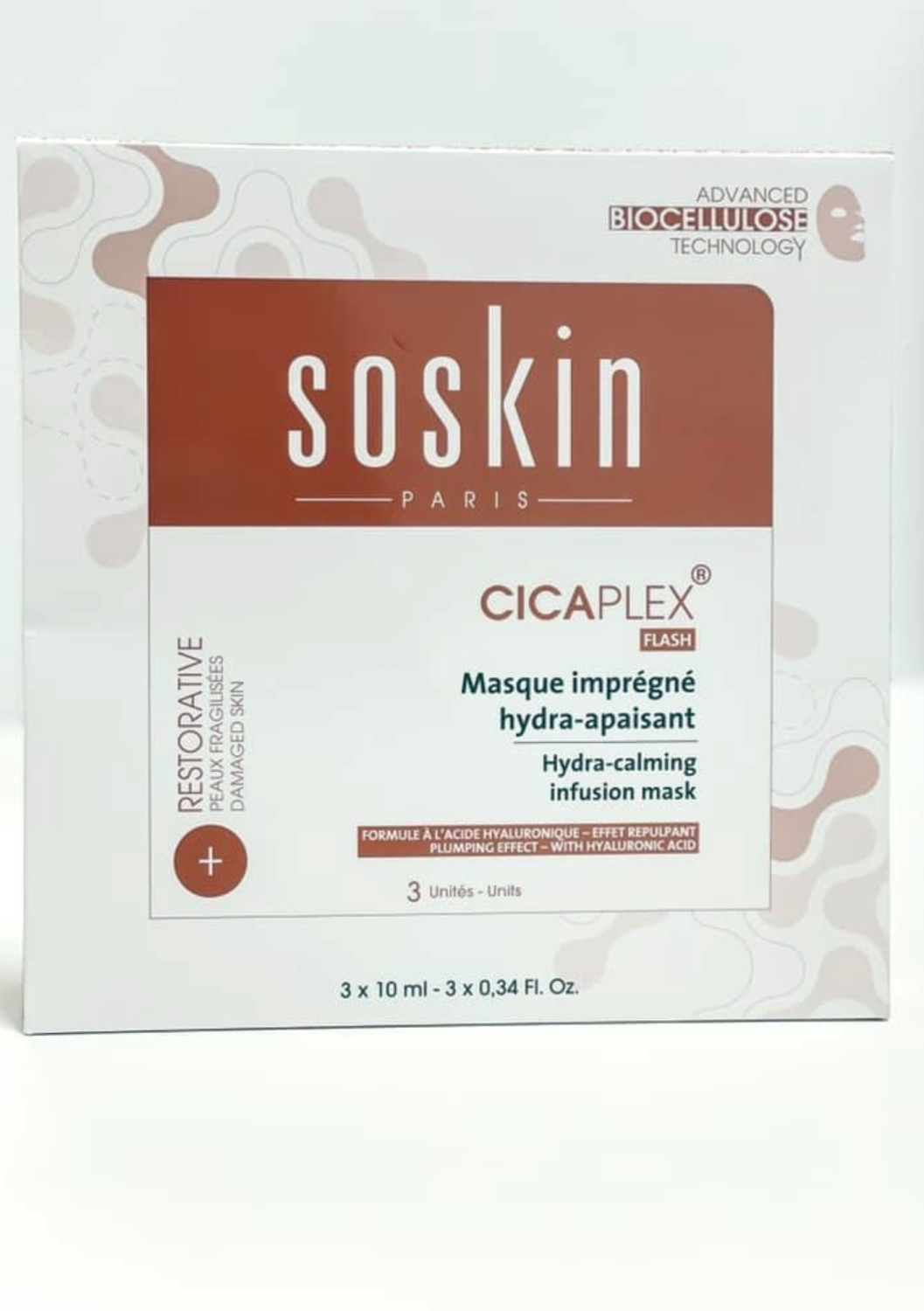 SOSKIN PARIS CICAPLEX® HYDRA CALMING INFUSION MASK SACHET 
Hydratačná a upokojujúca maska na citlivú pleť