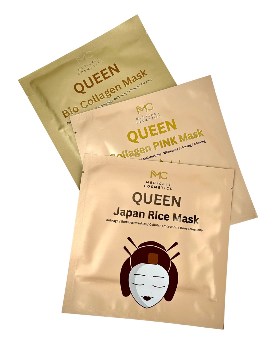 MEDICALS COSMETICS QUEEN JAPAN RICE MASK 
Hydrogélová pleťová maska Medicals Cosmetics s fermentovanou ryžou a rastlinnými extraktmi
