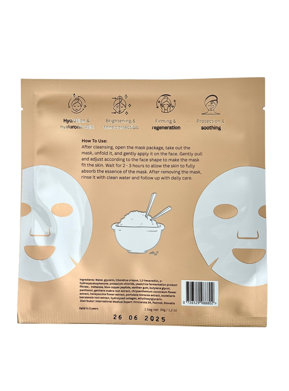 GIFT MEDICALS COSMETICS QUEEN JAPAN RICE MASK 
Darček Hydrogélová pleťová maska Medicals Cosmetics s fermentovanou ryžou a rastlinnými extraktmi