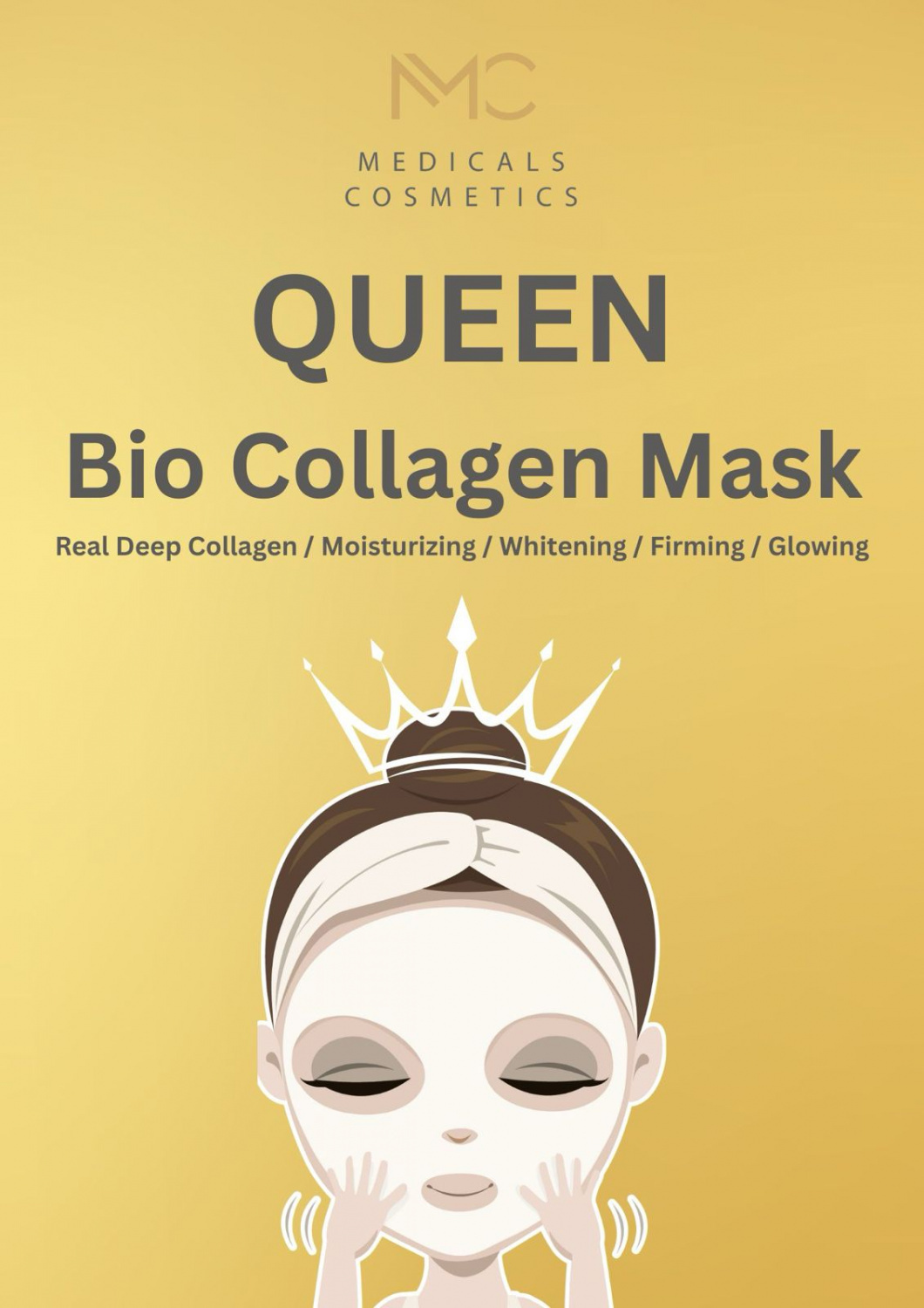 MEDICALS COSMETICS QUEEN BIO COLLAGEN MASK 
Hydrogélová pleťová maska Medicals Cosmetics s kolagénom