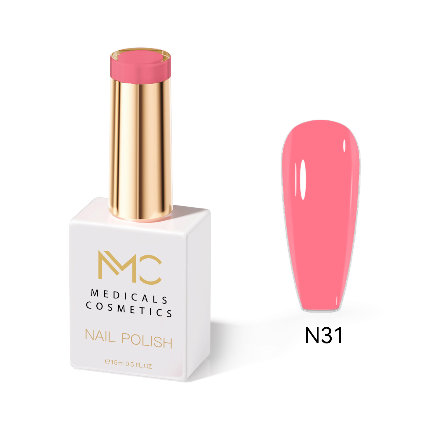 NAIL POLISH  PROFESSIONAL  MC MEDICALS COSMETICS 
MC NAIL POLISH 31 - LAK NA NECHTY nadčasovej ružovej farby s dlhotrvajúcim efektom a luxusným vzhľadom