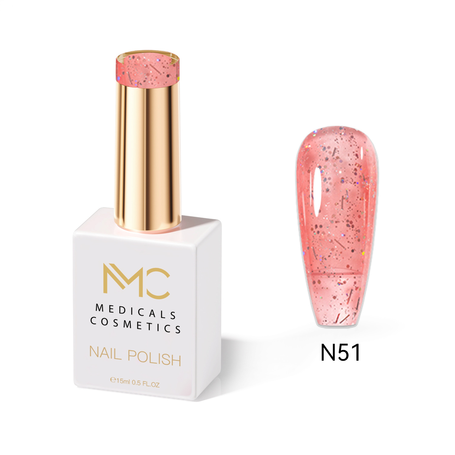 NAIL POLISH  PROFESSIONAL  MC MEDICALS COSMETICS 
MC NAIL POLISH 51 - LAK NA NECHTY nadčasovej ružovej farby s dlhotrvajúcim efektom a luxusným vzhľadom