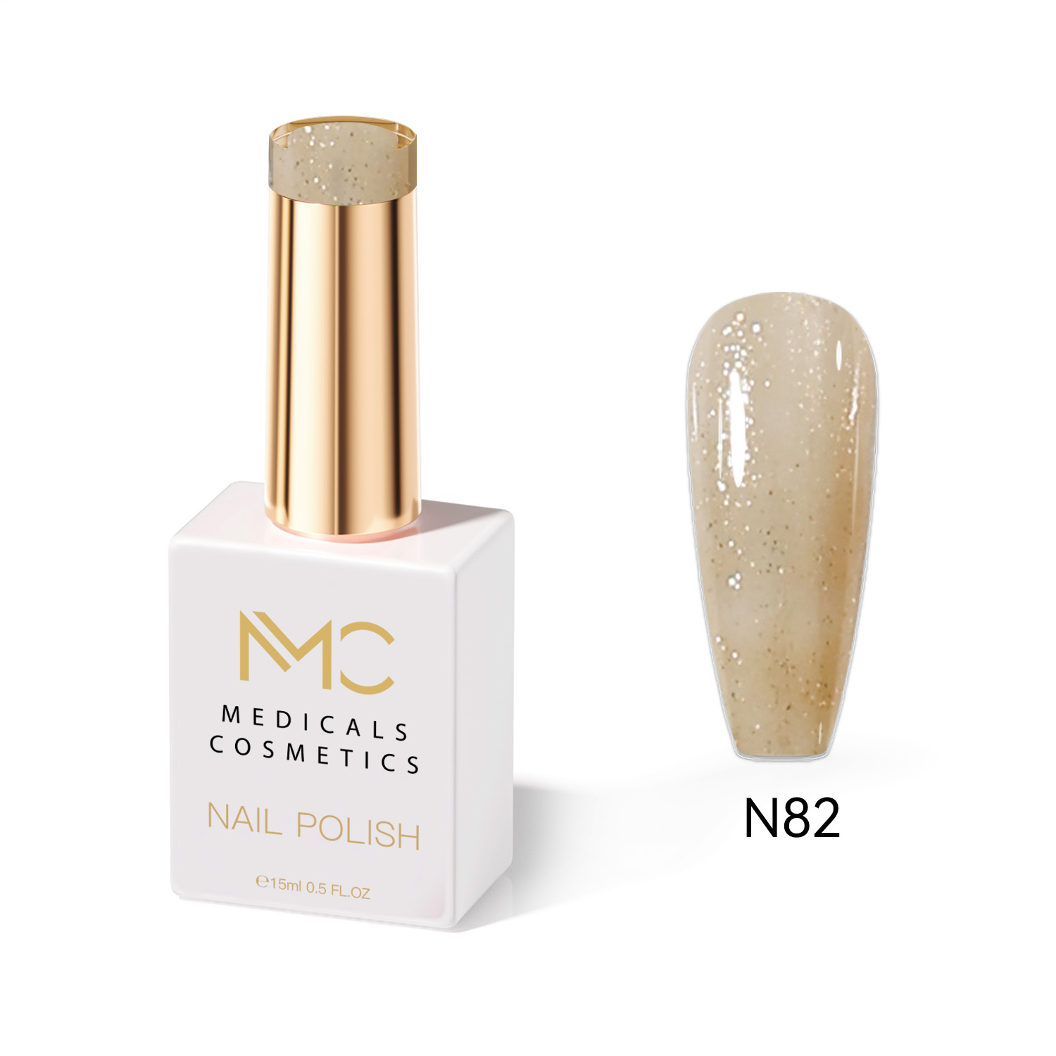 NAIL POLISH  PROFESSIONAL  MC MEDICALS COSMETICS 
MC NAIL POLISH 82 - LAK NA NECHTY nadčasovej zlatej farby s dlhotrvajúcim efektom a luxusným vzhľadom