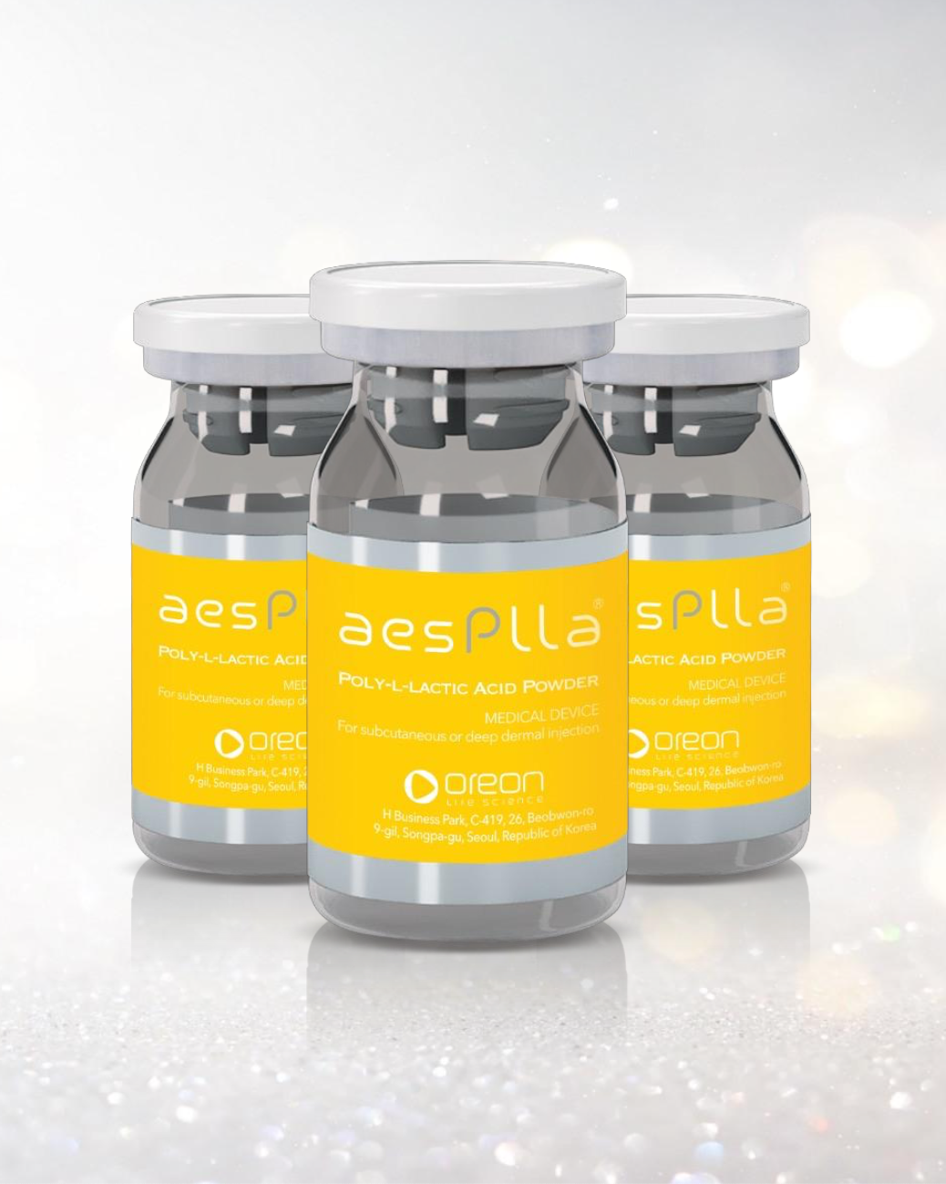 AesPLLA® ABSORBABLE PLLA DERMAL FILLER 
PLLA - Vstrekovateľný dermálny výplňový materiál na báze poly-L-mliečnej kyseliny (PLLA)