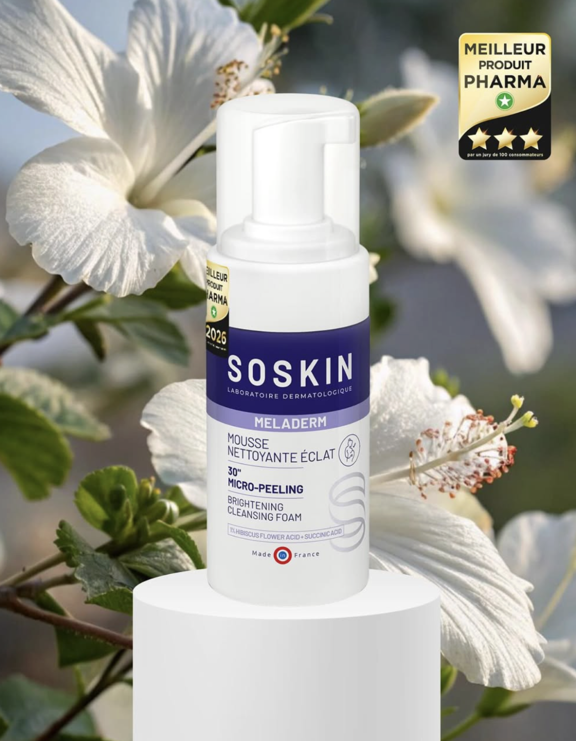 SOSKIN PARIS BRIGHTENING CLEANSING FOAM<BR>MELADERM 
Jemná antioxidačná mikro-peelingová pena