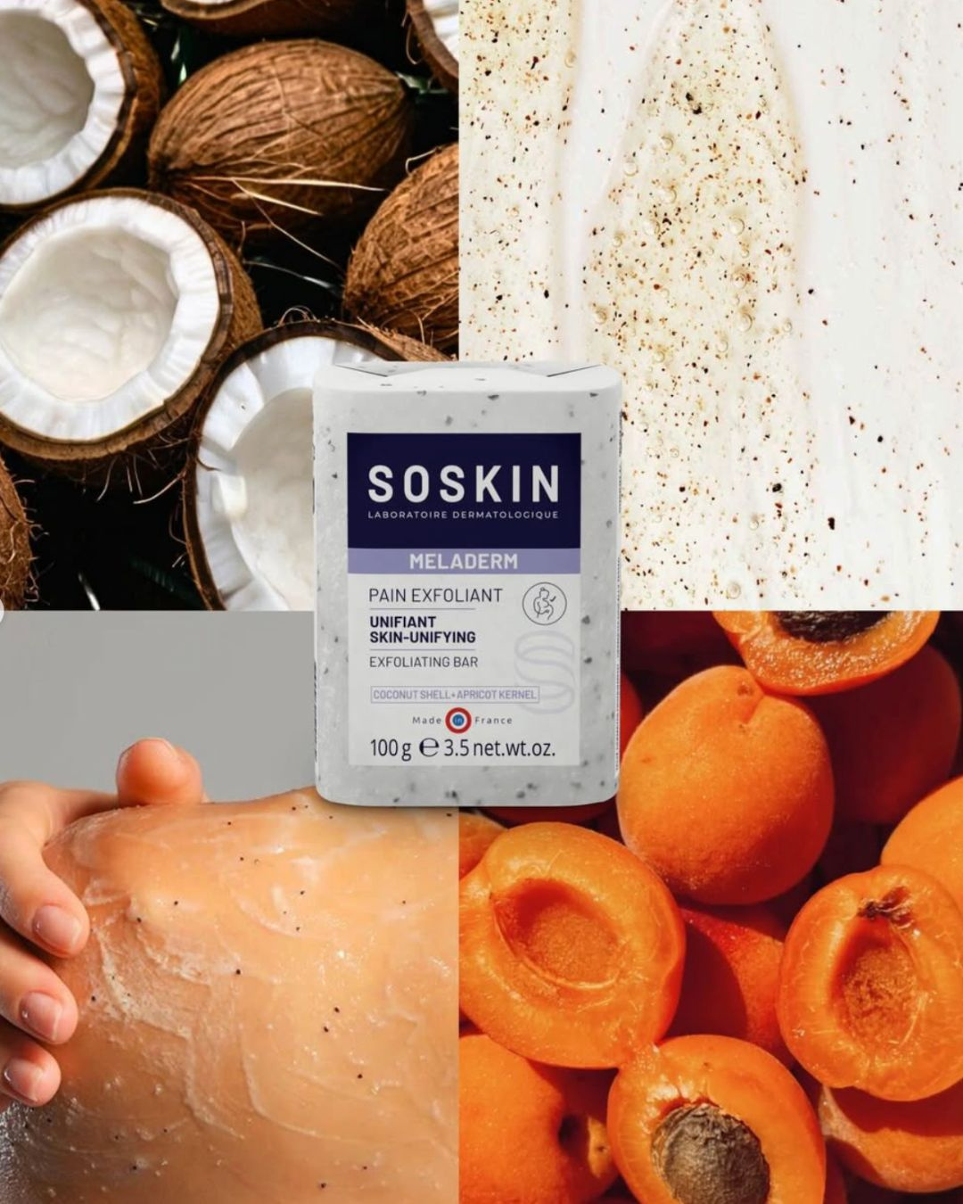 SOSKIN PARIS EXFOLIATING BAR<BR>MELADERM 
Exfoliačná peelingová kocka