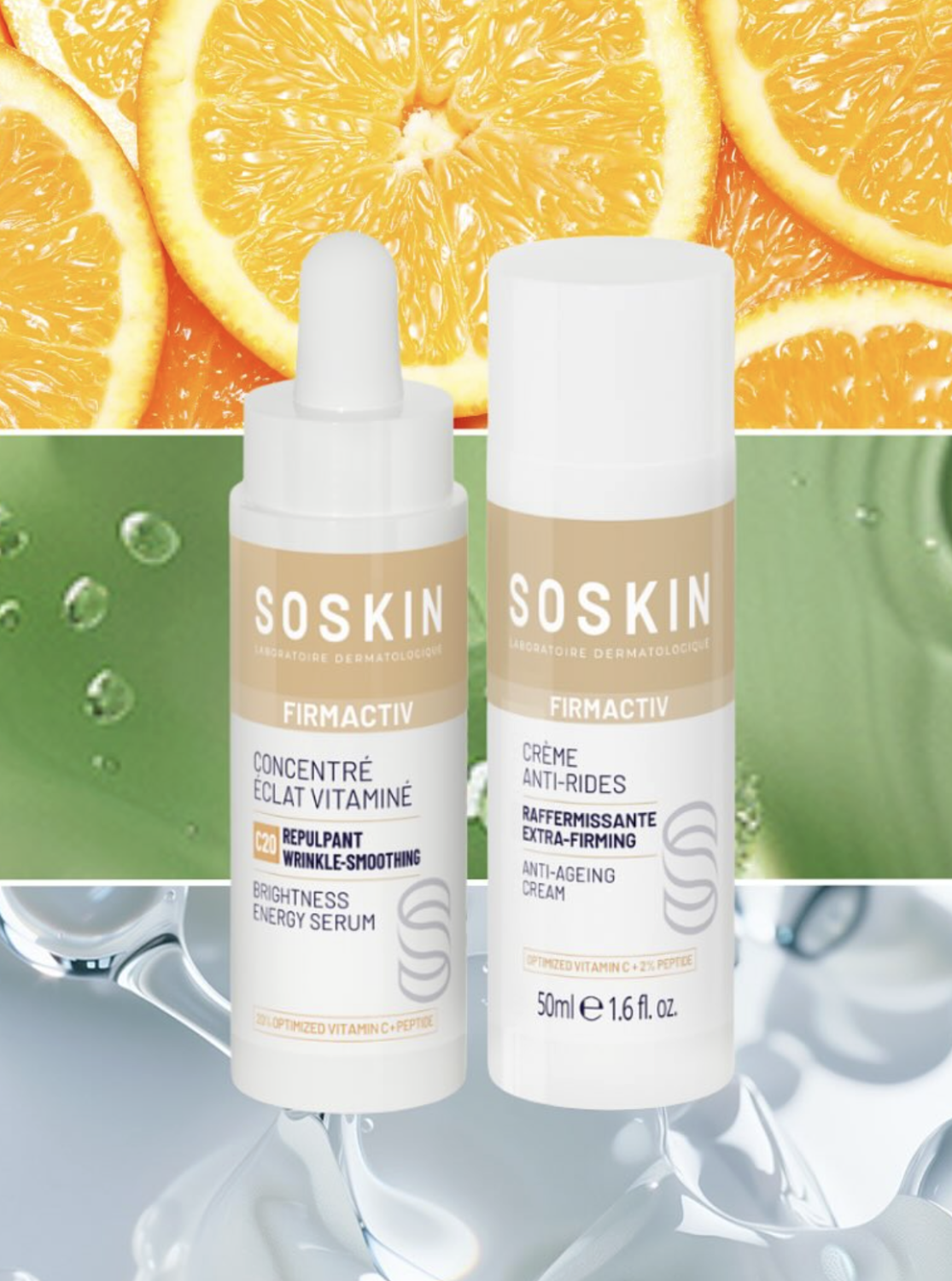 SOSKIN PARIS BRIGHTNESS EXERGY SERUM<BR>FIRMACTIV 
Sérum pre žiarivú pleť a vyhladenie mimických vrások