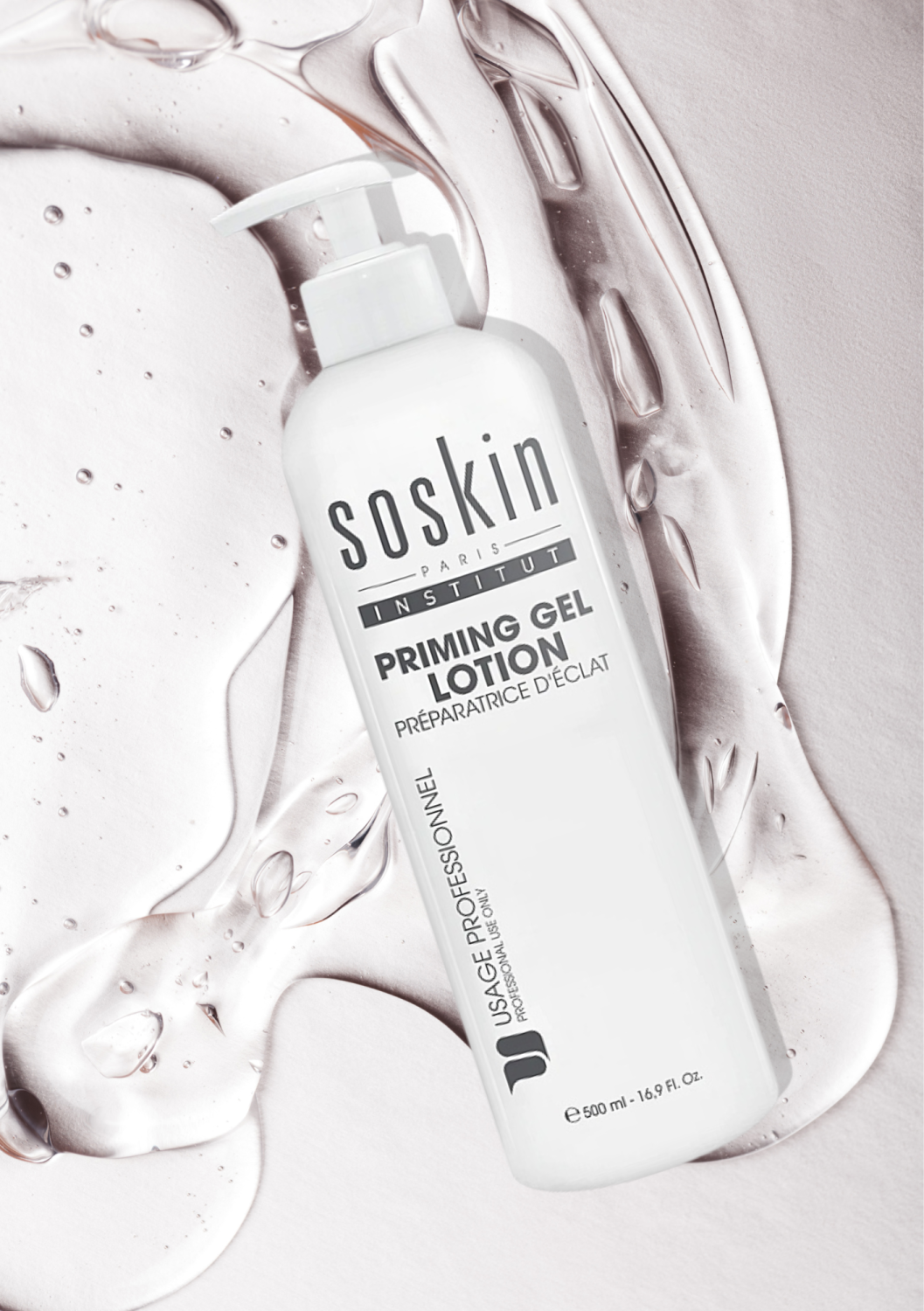 SOSKIN PROFI PRIMING GEL LOTION 
Pleťové čistiace osviežujúce mlieko <br> 500 ml.