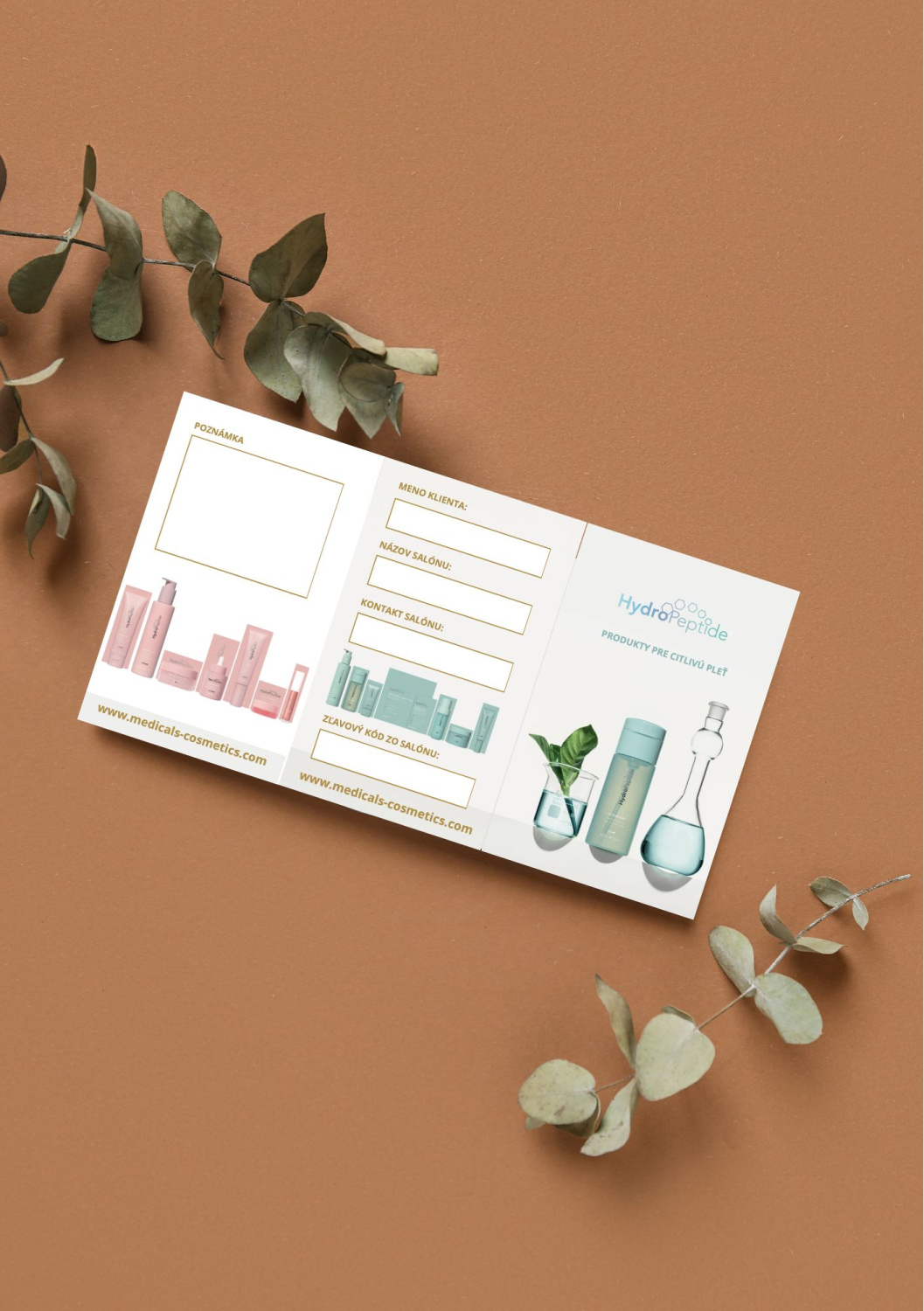 HYDROPEPTIDE CARDS 10 KS 
Kartičky pre klientov - Produkty pre citlivú pleť