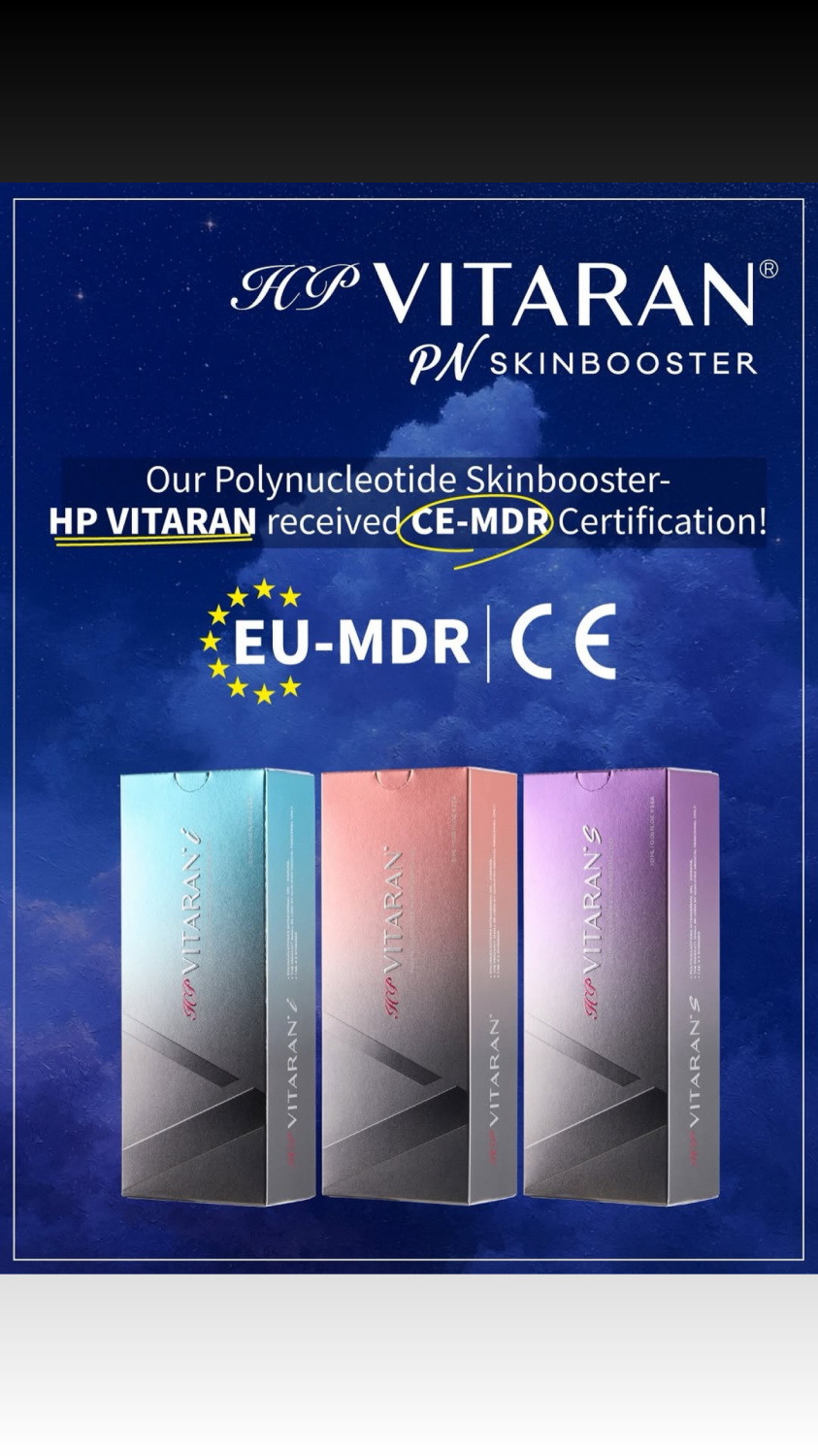 VITARAN HP CELL i, POLYNUCLEOTIDE SODIUM FROM SALMON PN - 20mg/mL 
EYE - Inovatívny biostimulátor s polynukleotidmi z lososa, ktorý pôsobí na bunkovej úrovni. Certifikát čistoty 99,9% a potvrdenej kvality. MENEJ BOLESTI vďaka patentovanej kórejskej 