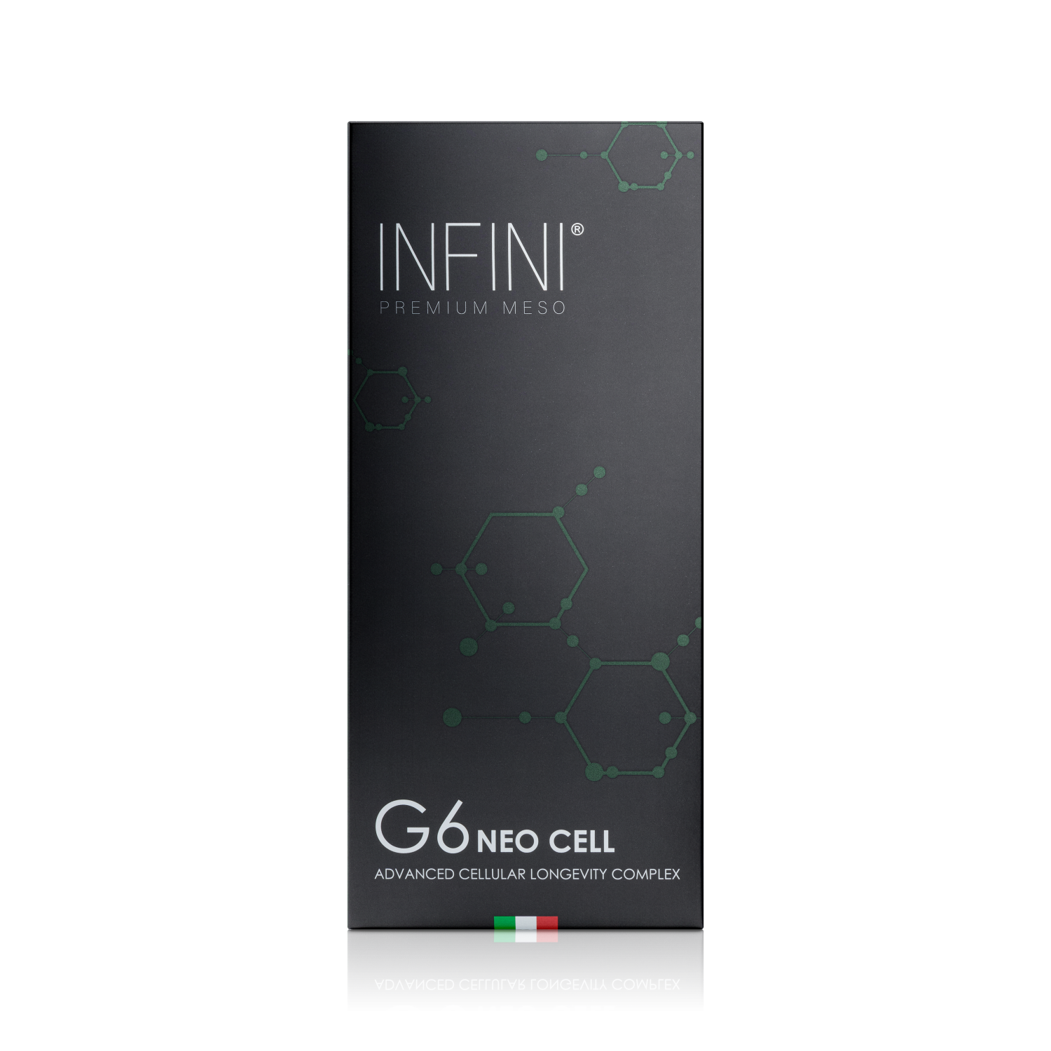 INFINI PREMIUM MESO G6 NEO CELL<br>ADVANCED CELLULAR LONGEVITY COMPLEX 
Pokročilý mezoterapeutický komplex zameraný na podporu bunkovej dlhovekosti