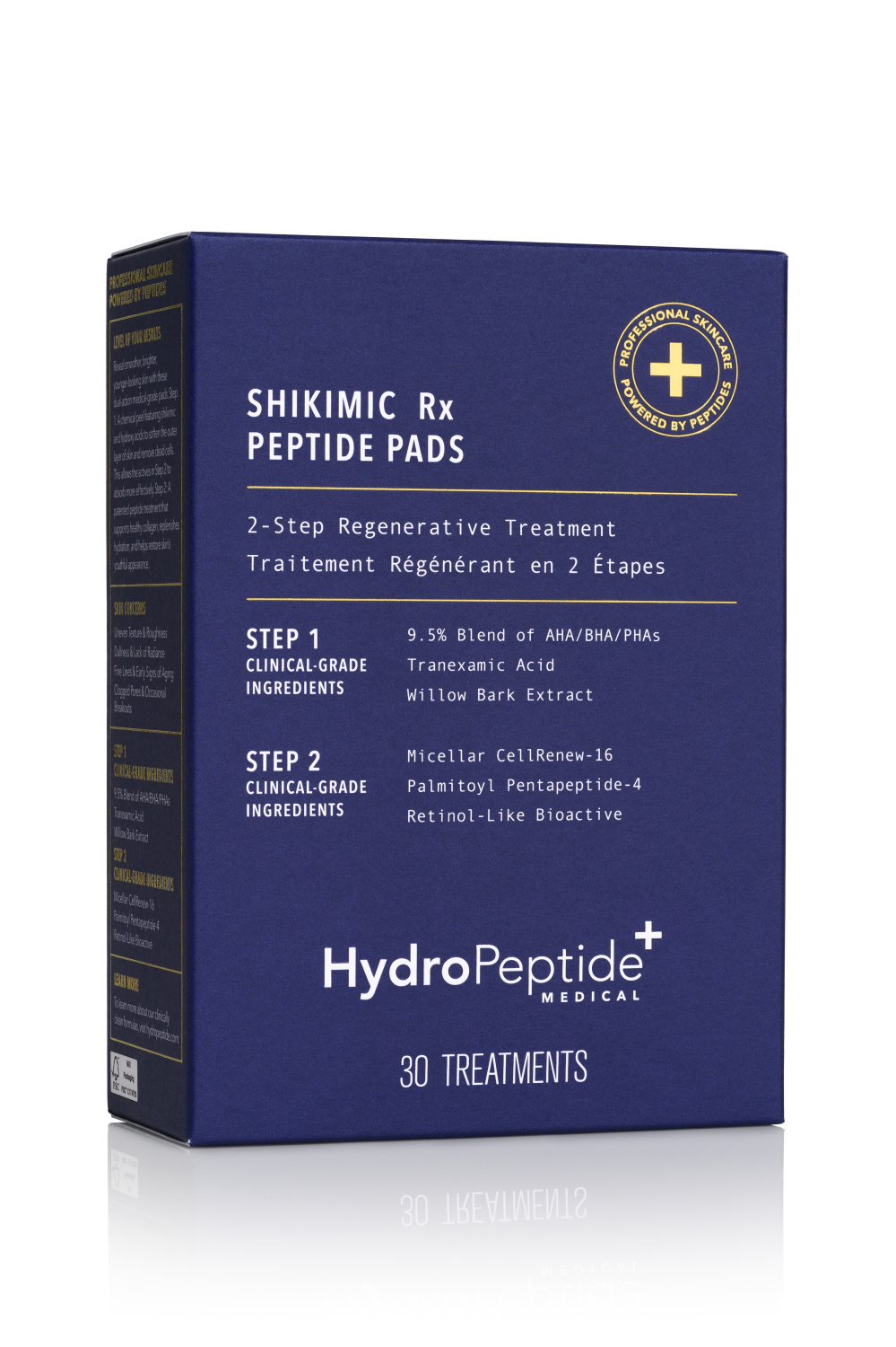 HYDROPEPTIDE SHIKIMIC RX PEPTIDE PADS 
Profesionálne dvojkrokové regeneračné ošetrenie s peptidmi