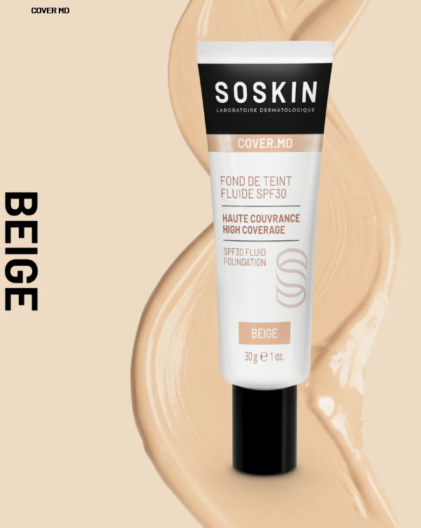 SOSKIN PARIS FLUID FOUNDATION SPF30 - BEIGE / COOL / GOLD 
Tekutý make-up SPF30