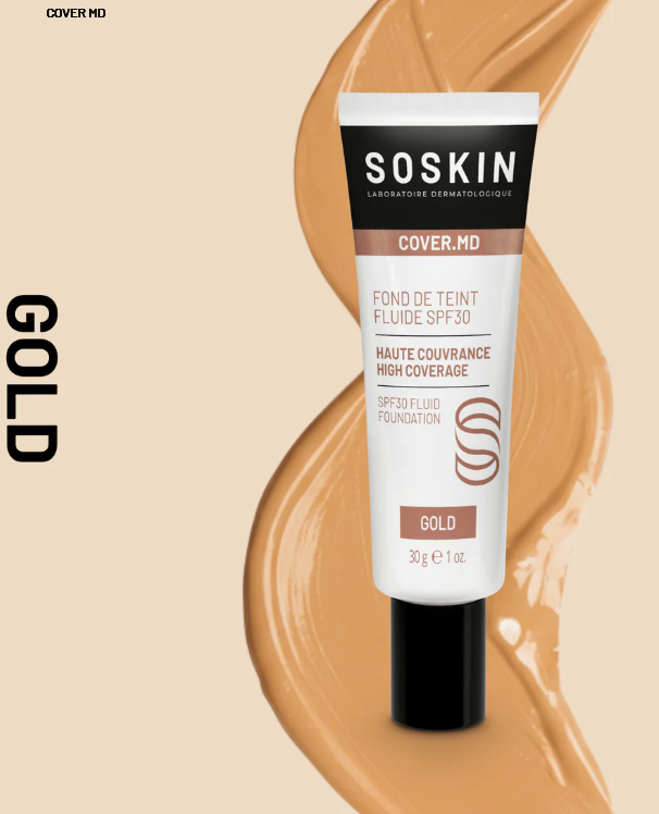 SOSKIN PARIS FLUID FOUNDATION SPF30 - BEIGE / COOL / GOLD 
Tekutý make-up SPF30