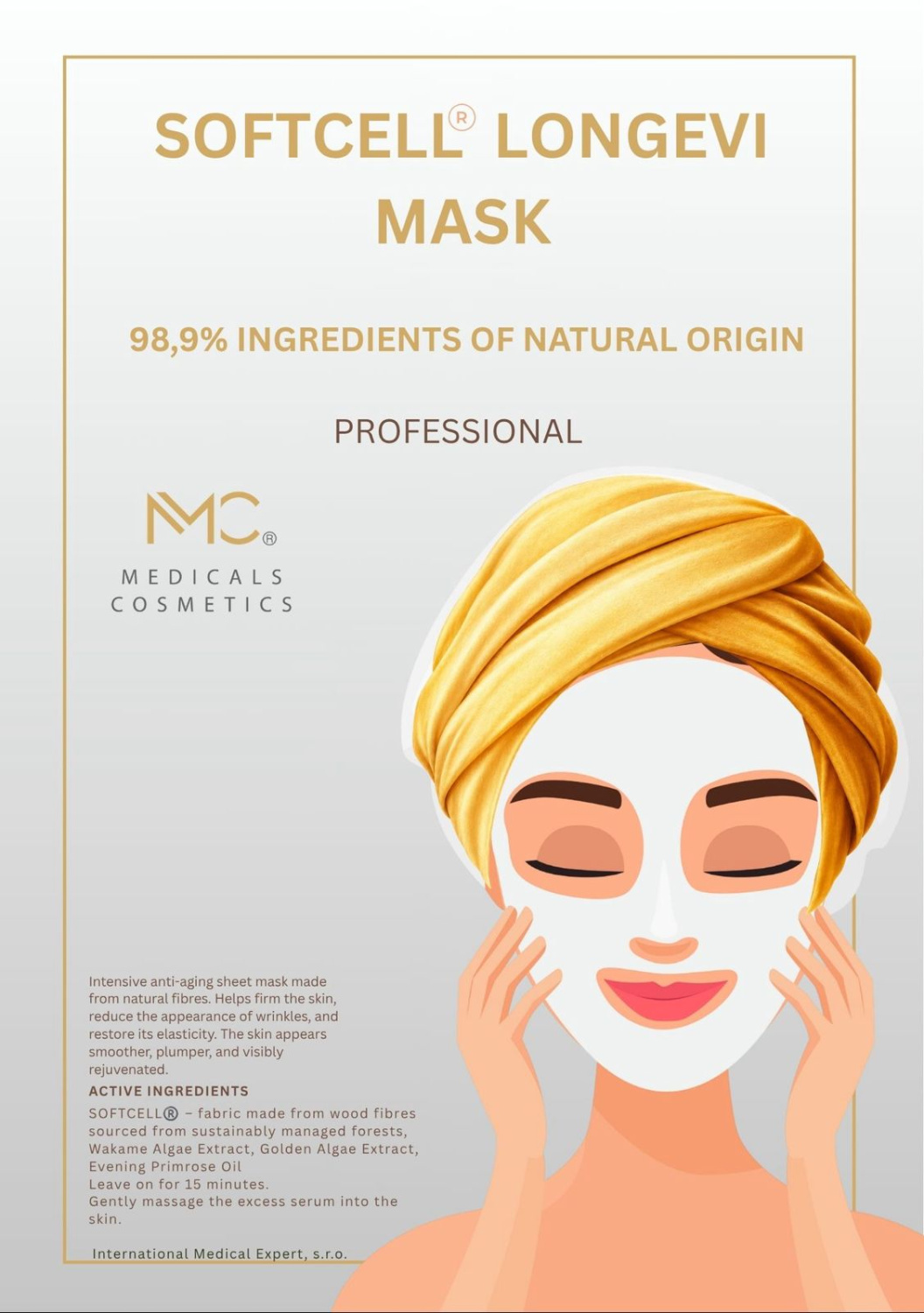 SOFTCELL® LONGEVI-MASK 
Regeneračná a spevňujúca pleťová maska proti prejavom starnutia
