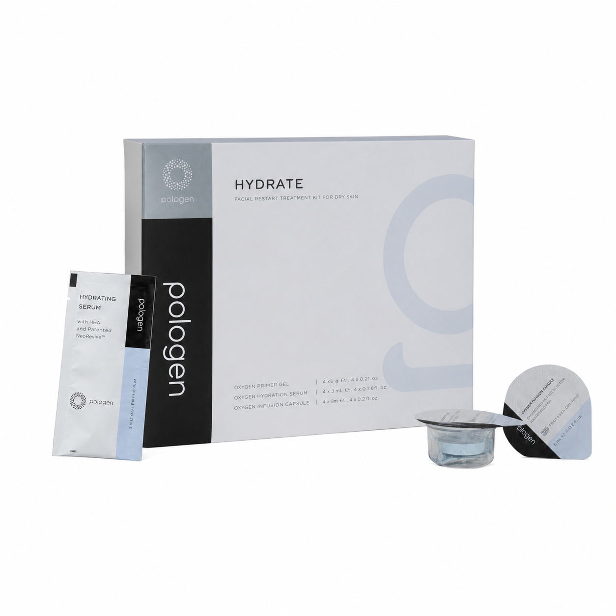 OXI SKIN CAPSULES - HYDRATE 
Kapsule Oxi Skin Sada 6 ošetrení  Gel + Kapsule + Sérum