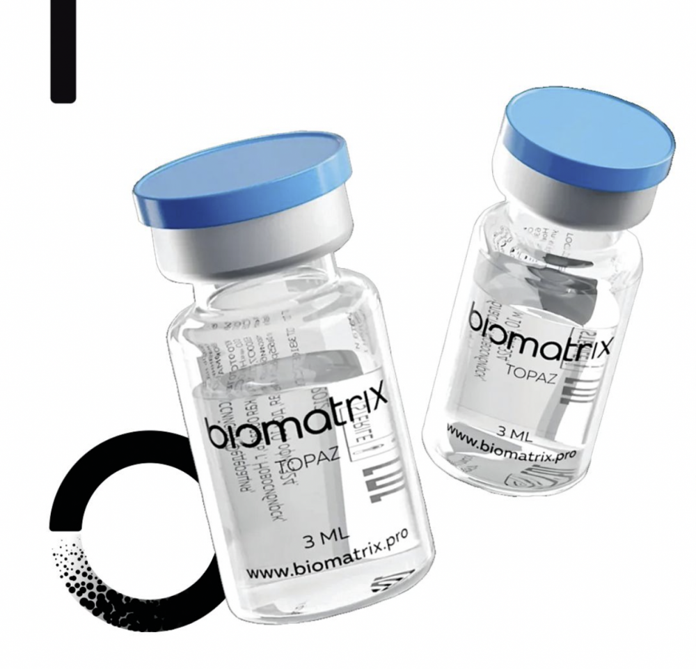 Biomatrix Topaz<br>SkinBooster - KH + Manitol 4% Inovatívna kyselina hyalúronová s prolongovaným účinkom<br>+ Rýchle hojenie po aplikácii EXP 05/24 -50%