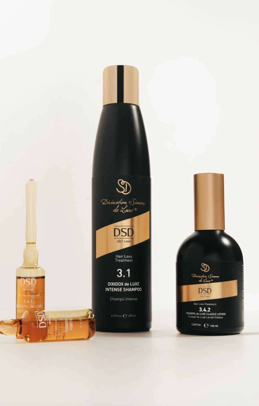 DSD SIMONE DE LUXE CREXEPIL DE LUXE CLASSIC LOTION 
DSD 3.4.2  Hnojivo na vlasy, proti vypadávaniu vlasov. Obnova rastu vlasov a posilnenie.