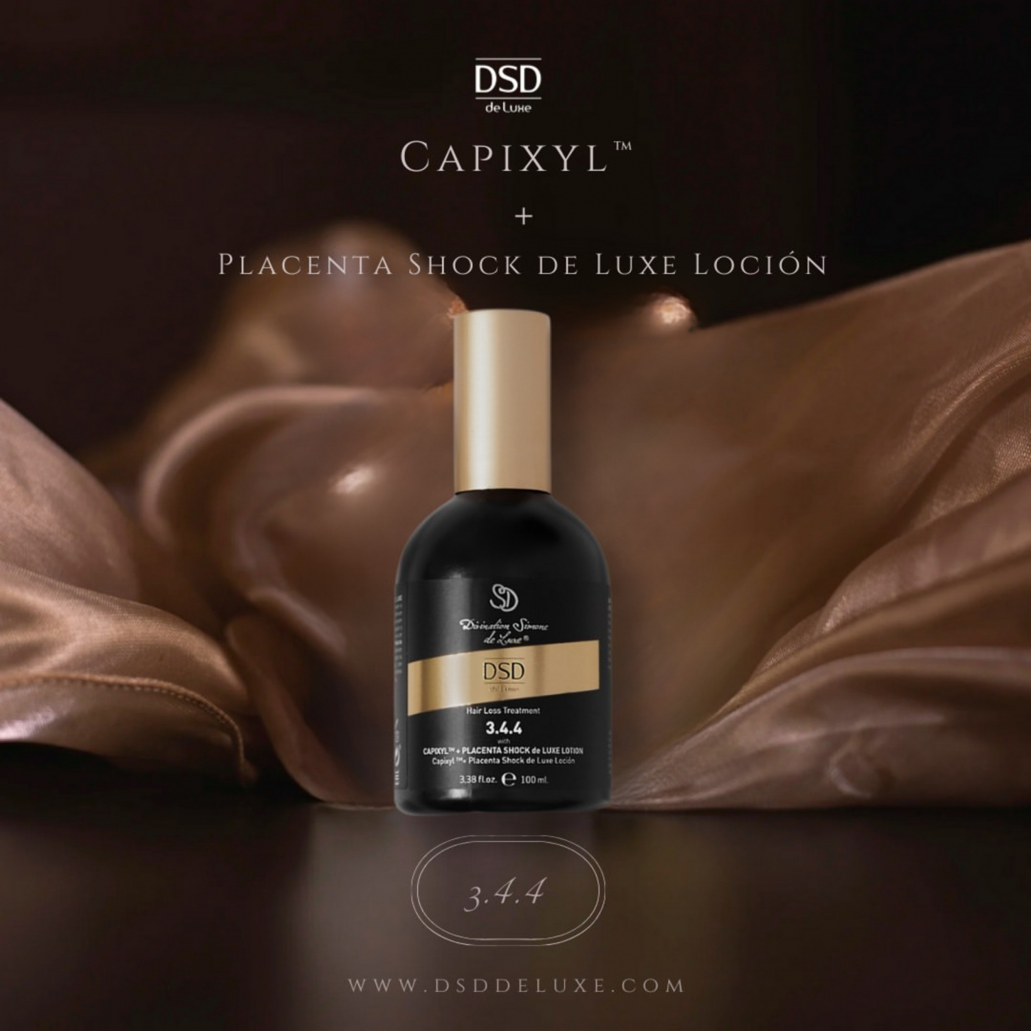 DSD SIMONE DE LUXE CAPIXYL™ + PLACENTA SHOCK DE LUXE LOTION 
3.4.4 CAPIXYL Vlasové hnojivo pri vypadávani vlasov a pri seborei. Pre vačší pre objem vlasov a ich lesk. Zastavenie a prevencia proti padaniu vlasov.