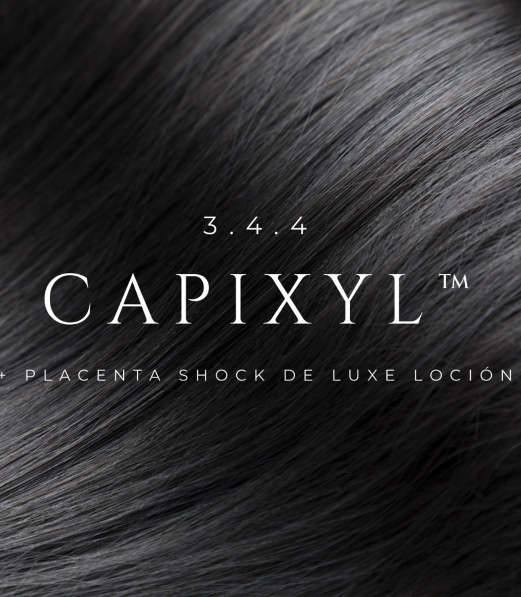 DSD SIMONE DE LUXE CAPIXYL™ + PLACENTA SHOCK DE LUXE LOTION 
3.4.4 CAPIXYL Vlasové hnojivo pri vypadávani vlasov a pri seborei. Pre vačší pre objem vlasov a ich lesk. Zastavenie a prevencia proti padaniu vlasov.