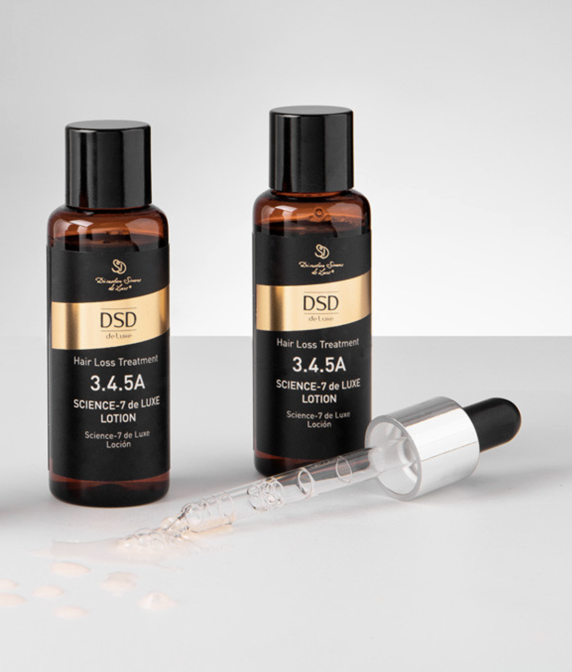 DSD SIMONE DE LUXE SCIENCE 7 LOTION 3.4.5 
3.4.5A  Koncentrát na vlasy proti vypadávaniu a alopécii. Vlasové hnojivo pre podporu a rast vlasov.
