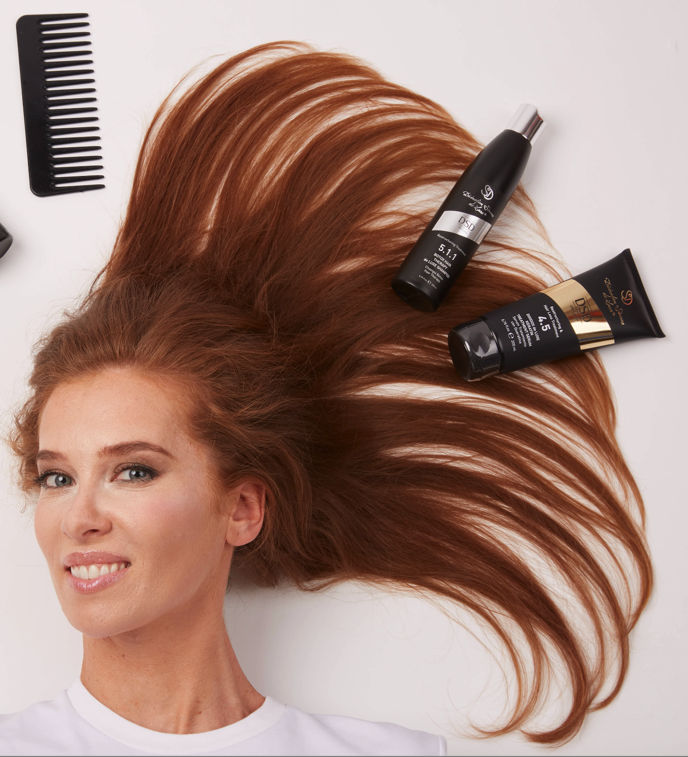 DSD SIMONE DE LUXE STEEL AND SILK SHAMPOO 
5.1 Šampón na jemné a zničené vlasy pre ich posiľnenie. Hydratuje, ale pri tom nezaťažuje vlasy.