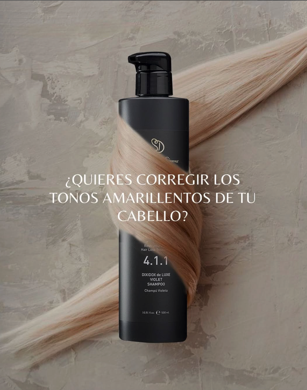 DSD SIMONE DE LUXE VIOLET SHAMPOO 
4.1.1L Šampón na blond vlasy, na stlmenie žltých tónov a proti vypadávaniu vlasov.<br>EXP 09/26 Zľava 20%