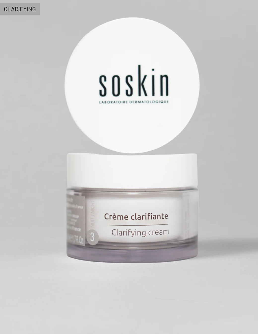 SOSKIN CLARIFYING CREAM 
Zosvetľujúci nočný antipigmentačný krém<br>EXP 09/26 Zľava 20%