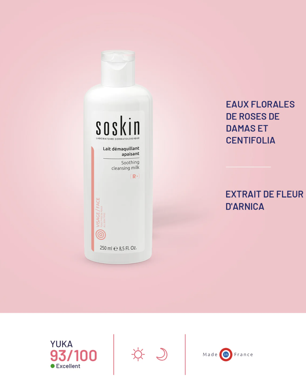 SOSKIN SOOTHING CLEANSING MILK 
Čistiace pleťové mlieko na suchú a citlivú pleť.