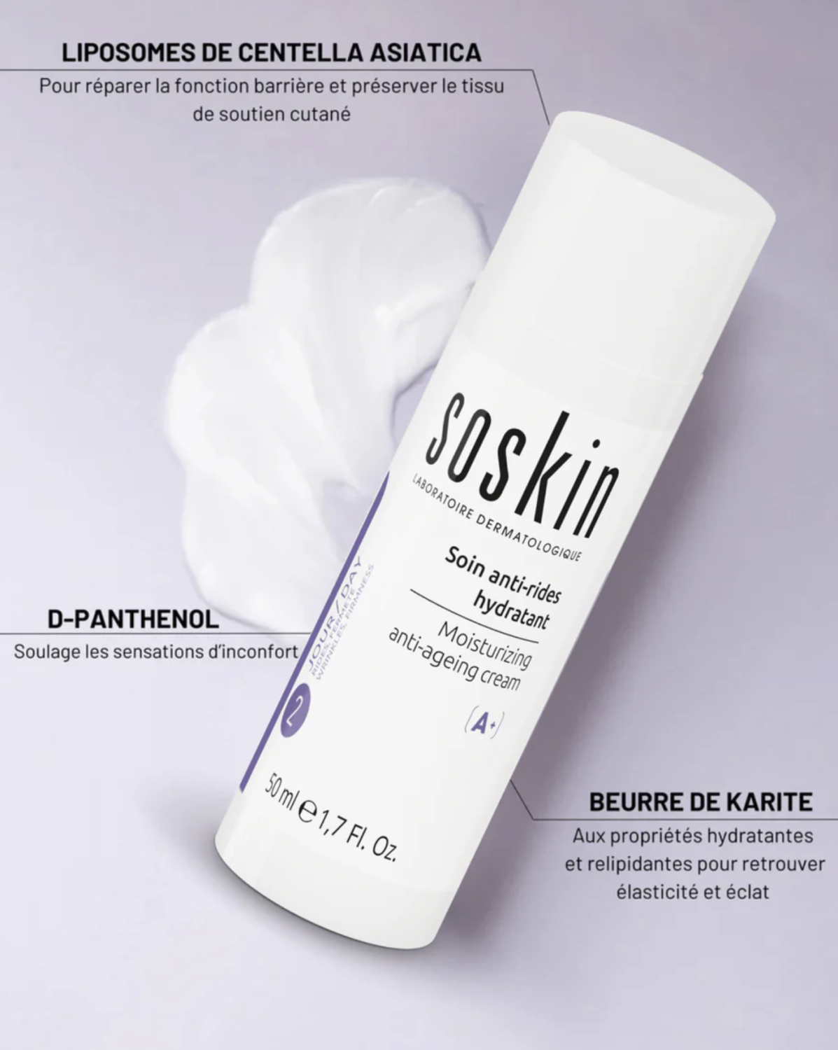 SOSKIN MOISTURIZING ANTI- AGENING CREAM 
Anti-Aging Hydratačný krém